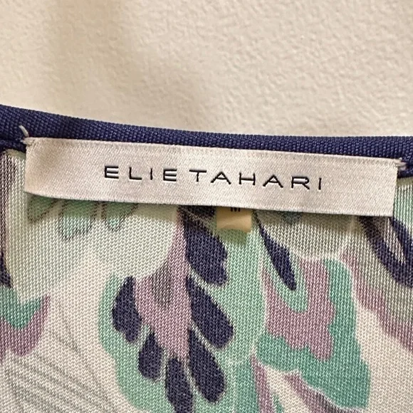 Elie Tahari Silk Floral Tie-Waist Dress - Effortless Elegance - Picture 8 of 13